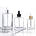 Clear square shape dropper bottle for essential oil